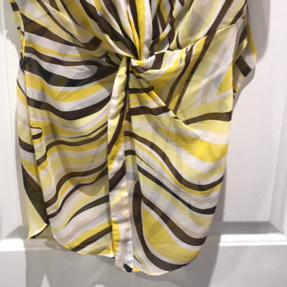 Cache - Yellow/Brown/White Blouse - Picture 7 of 8